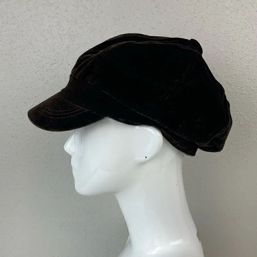 Brown Velour Hat EUC